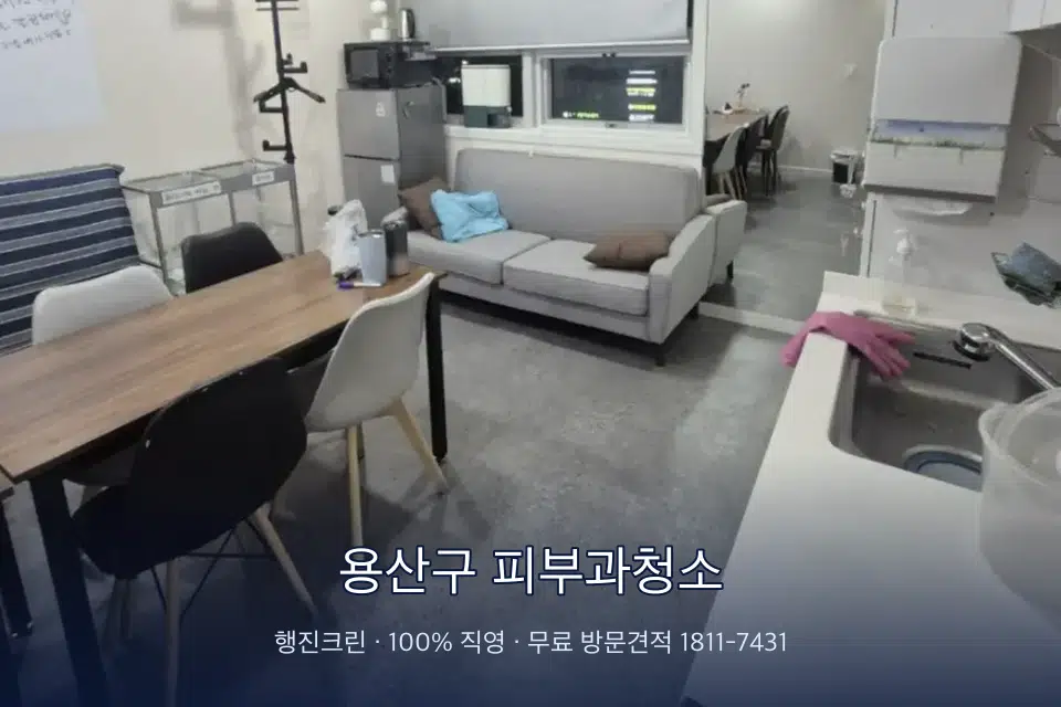 용산구 피부과청소 병원 휴게 공간 의자 소독